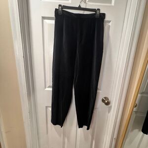 Charter Club Petite‎ Black Velvet Pants Soft Elastic Waist Loungewear